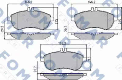 FOMAR FRICTION fo848881 -  Комплект тормозных колодок, дисковый тормоз